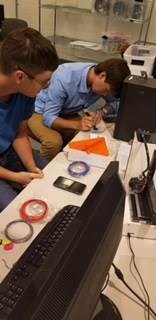 Students taking part in Maker Space