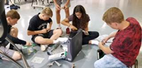 Students taking part in Maker Space