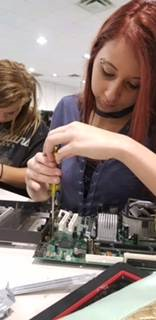 Students taking part in Maker Space